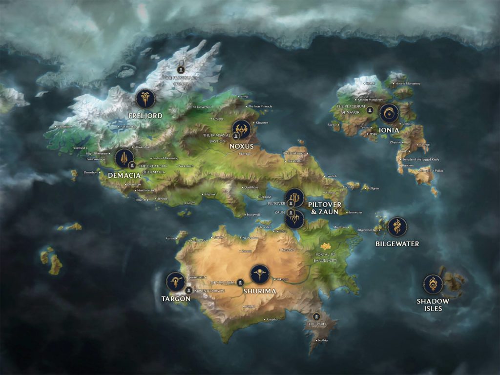 MMO RIOT carte du monde