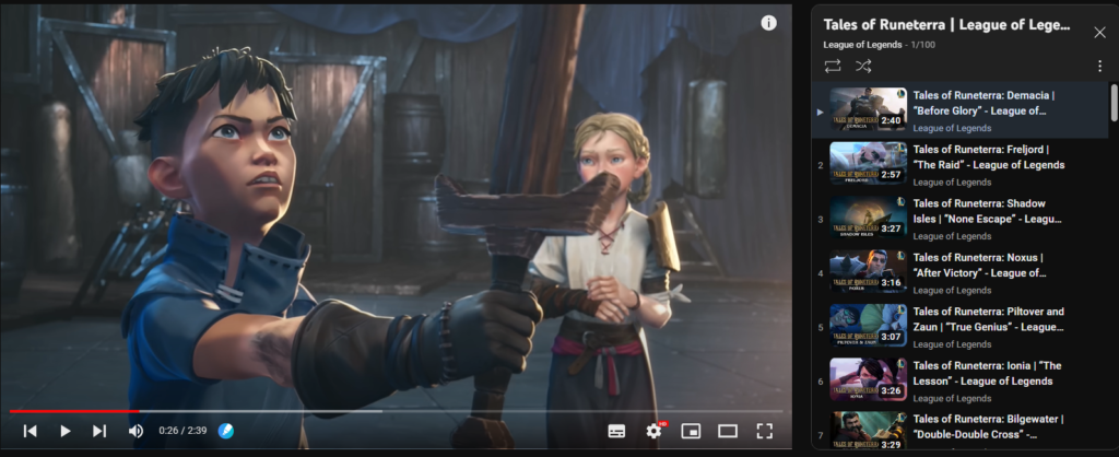 MMORPG RIOT 2024 Série Tales of runeterra