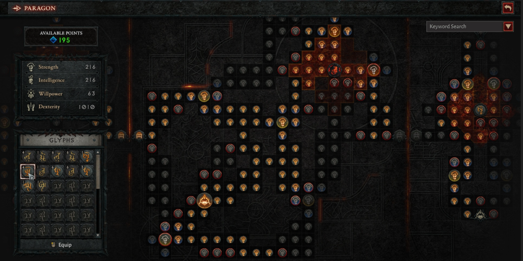 talents de Diablo 4 les parangons