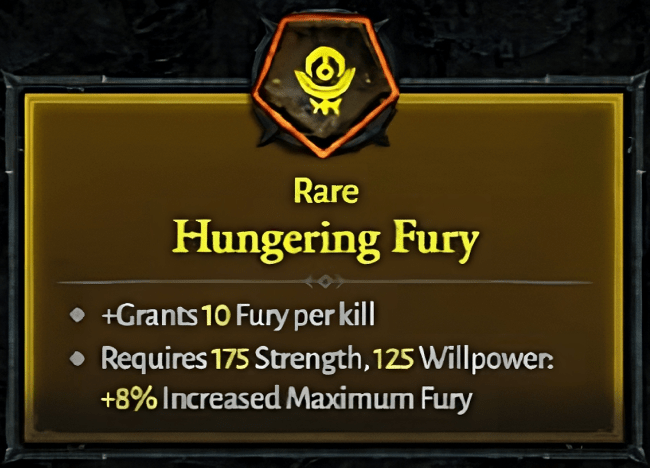 Parangon emplacement rare diablo 4