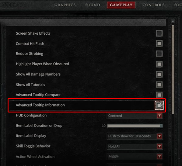 astuce pour afficher plus d'information dans diablo 4