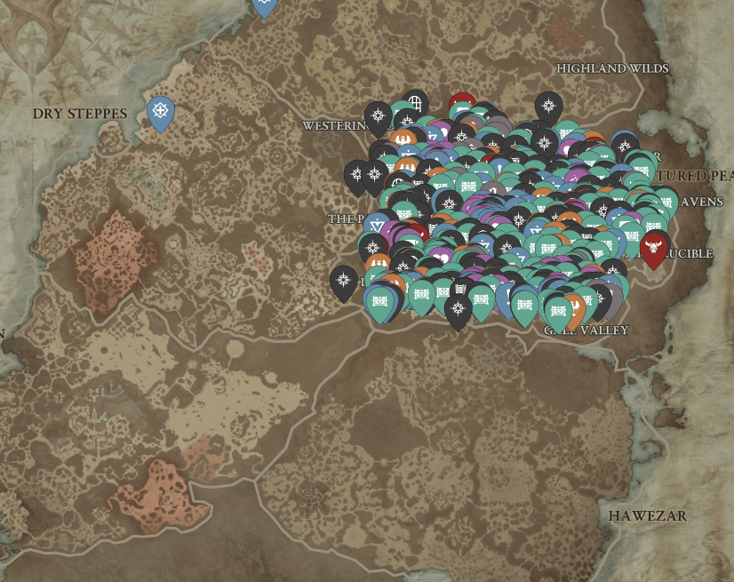 carte intérractive diablo 4