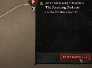 réinitialiser les donjons de diablo 4