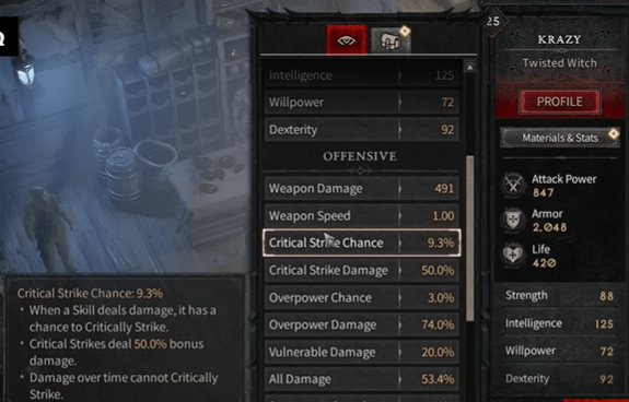 vos statistiques en détail dans diablo 4