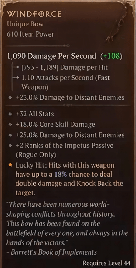 Bonus pour les compétences passives windforce