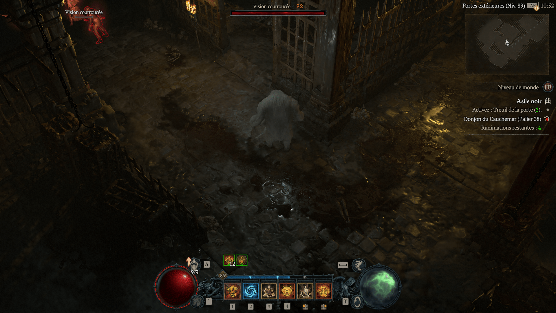 niveau des monstre les donjons de cauchemar