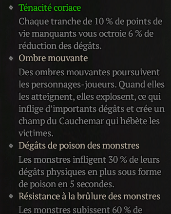 malédiction les donjons de cauchemar