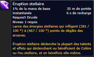 Position Runes Druides : RUNE D’ÉRUPTION STELLAIRE  (Jambière)