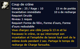 Position Runes Druides : RUNE DE COUP DE CRÂNE (Jambière)