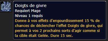 Position Runes Mage DOIGTS DE GIVRE - PLASTRON 
