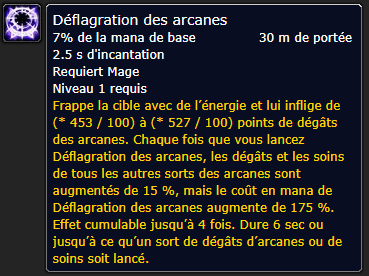 Position Runes Mage DE DÉFLAGRATION DES ARCANES - GANTS