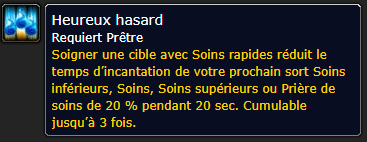 Position Runes Prêtre D'HEUREUX HASARD - PLASTRON