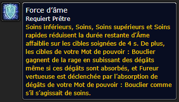 Position Runes Prêtre DE FORCE D'ÂME - PLASTRON