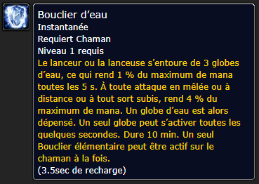 Position Runes Chaman DE BOUCLIER D'EAU - GANTS
