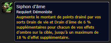 Position Runes Démoniste SIPHON D'ÂME - Plastron