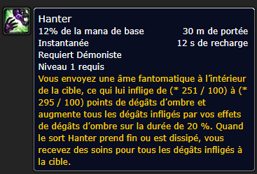 Position Runes Démoniste HANTER - Gants