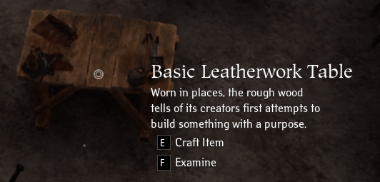Table de travail du cuir (Leatherwork Table)