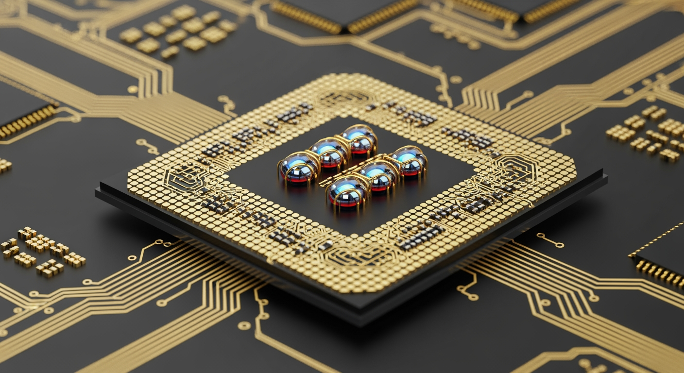 Puce quantique processeur