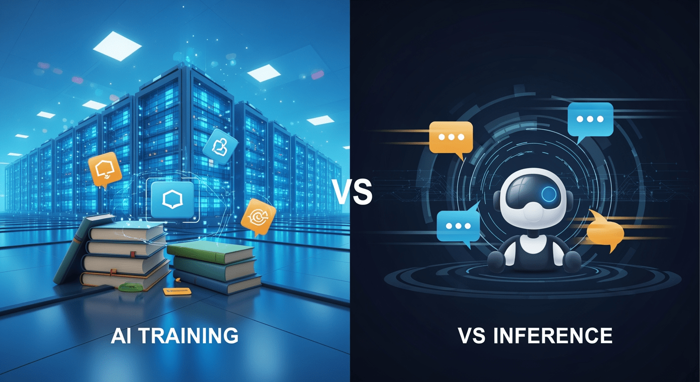 Entrainement versus inference IA