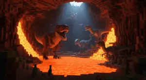 Mise à jour Hytale avec dinosaures dans la Zone 4