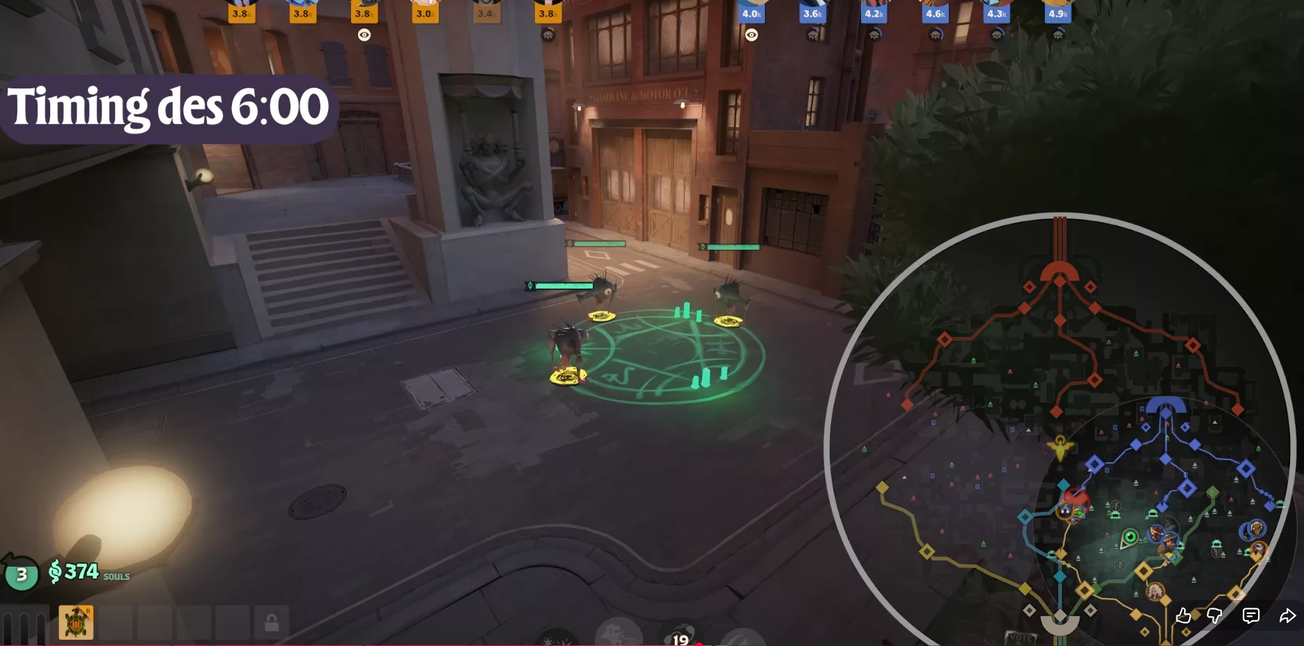 Timer à 6 minutes avec les camps de jungle supplémentaires qui apparaissent