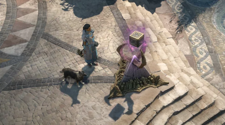 Horadric Cube crafting station in Temis