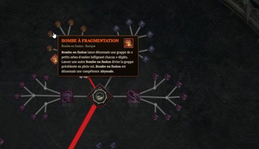 Bombe ardente - variante fragmentation et tourelle démoniaque