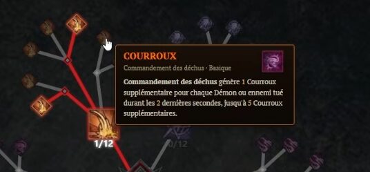 Compétences défensives du Démoniste avec modificateurs