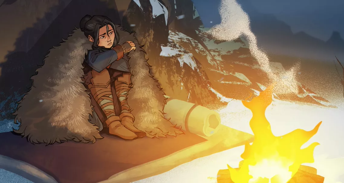 Neyrelle s'abrite pour la nuit dans les Pics Fracturés