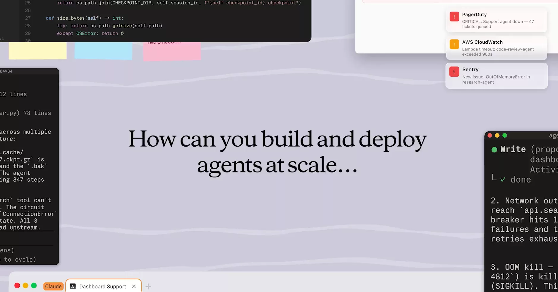 La question centrale : comment déployer des agents à l'échelle ?