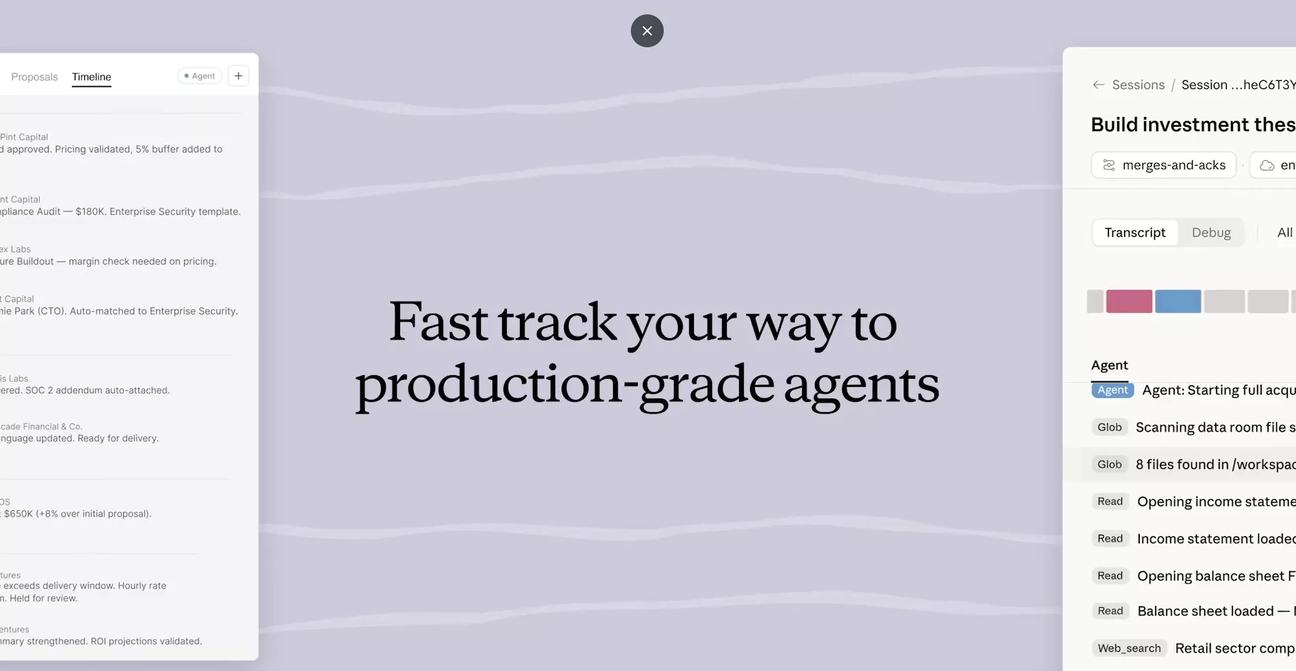 La promesse : fast track vers des agents production-grade