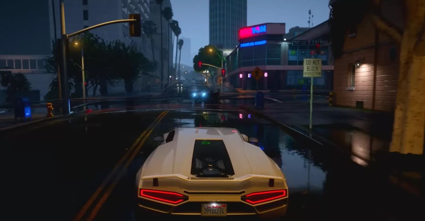 Nuit pluvieuse dans GTA 6