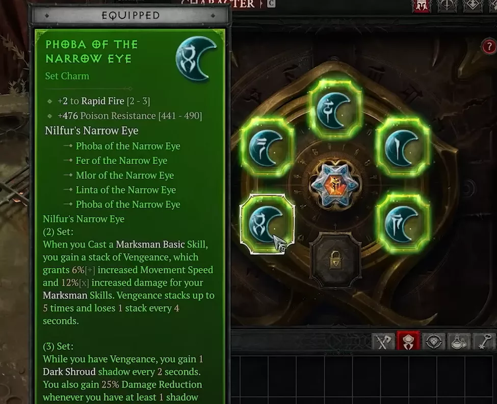 Set system with talismans