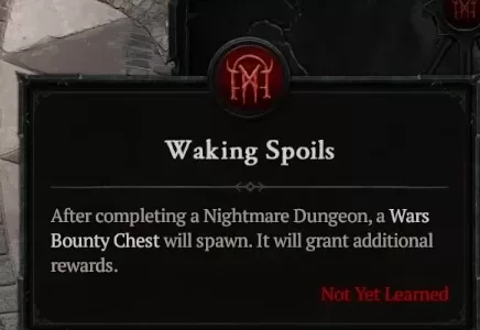 Waking Spoils perk from Nightmare Dungeons