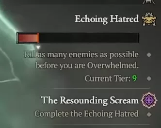 Tier progression in Echoing Hatred