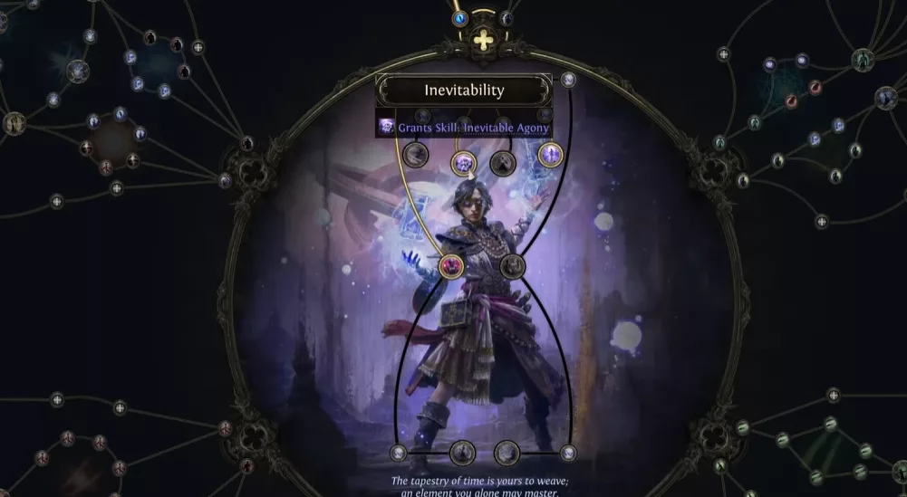 Tooltip de l'ascendance Inevitable Agony dans Path of Exile 2