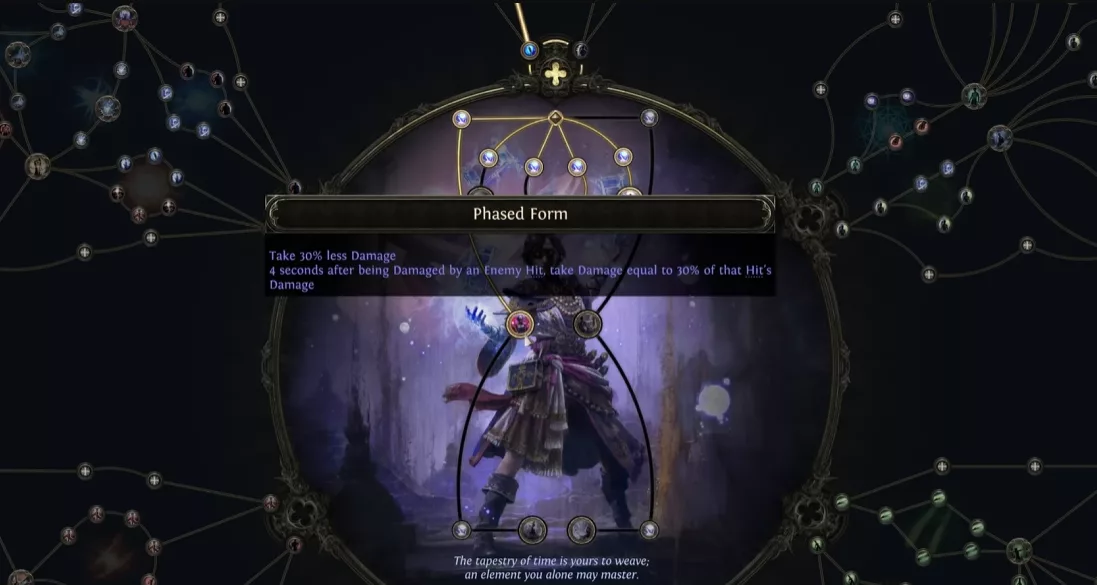 Le nouveau notable Phased Form dans l'arbre Chronomancer