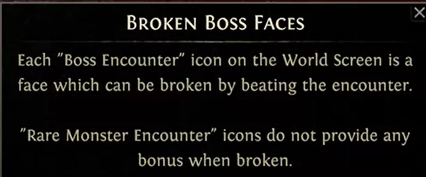 Broken Boss Faces tooltip PoE 2 Facebreaker