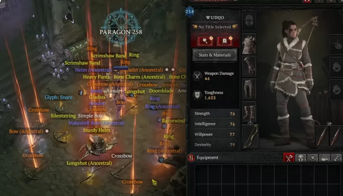 Character reaching level 70 after eight whisper caches at Torment 11-12 in a Diablo 4 boost alts session