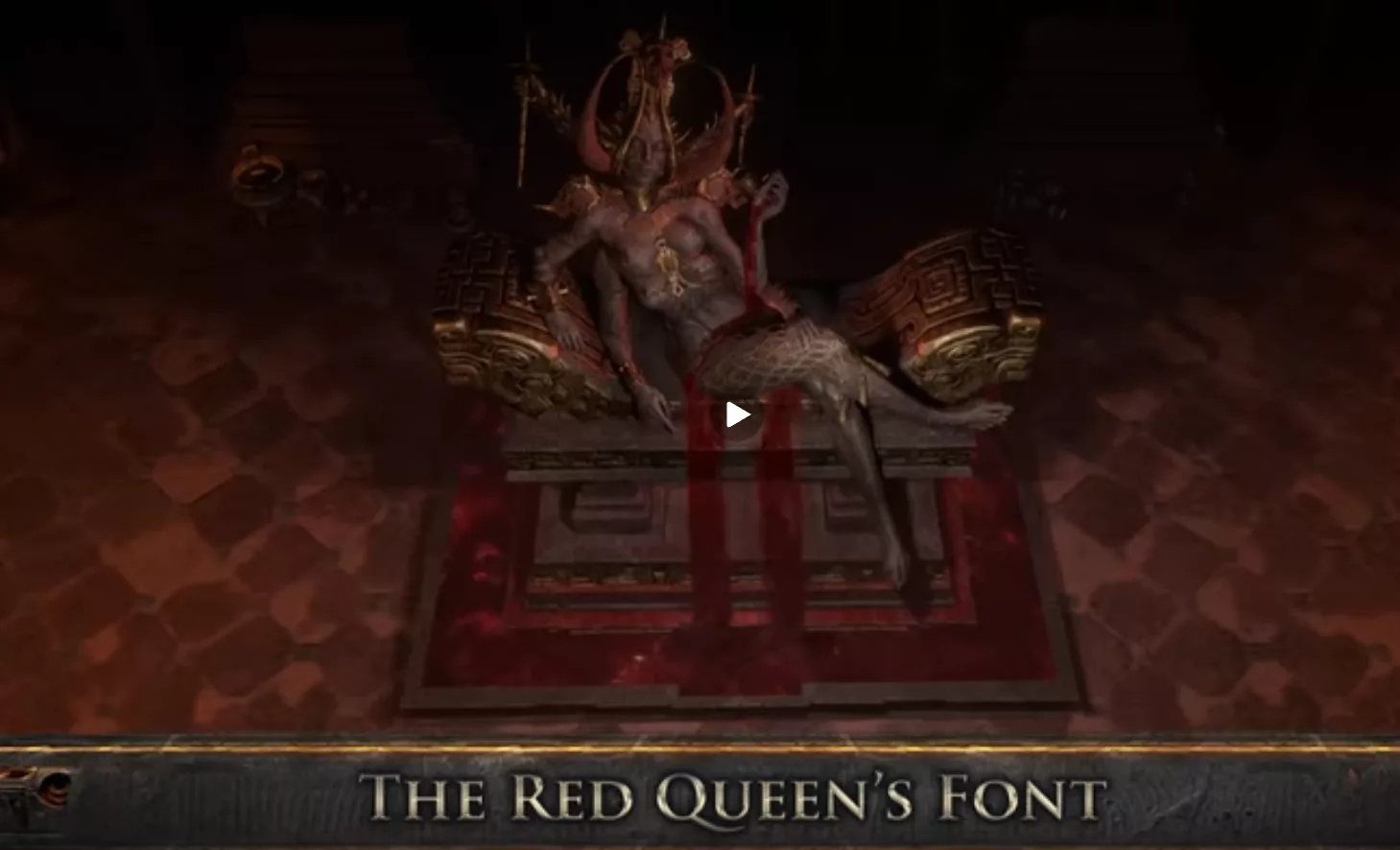 Red Queen's Font hideout decoration Path of Exile 2