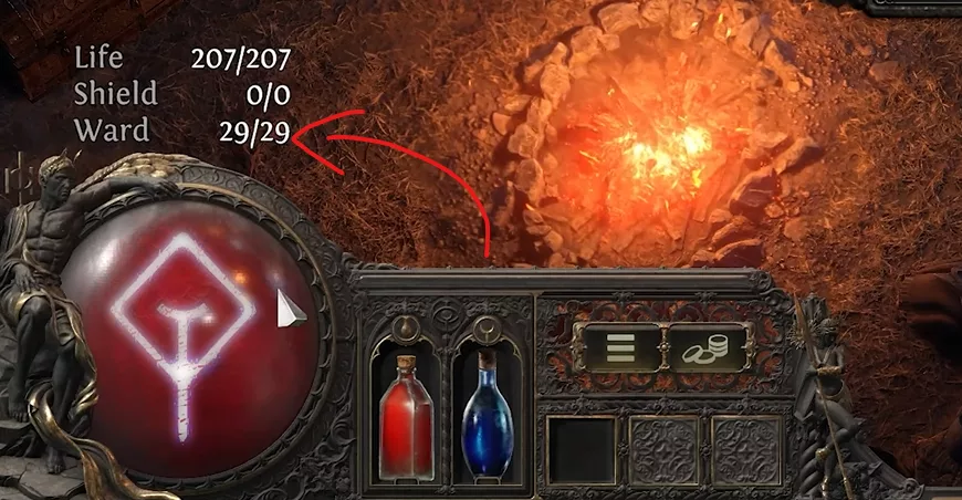 Runic Ward, new defensive resource that activates when Life drops to zero