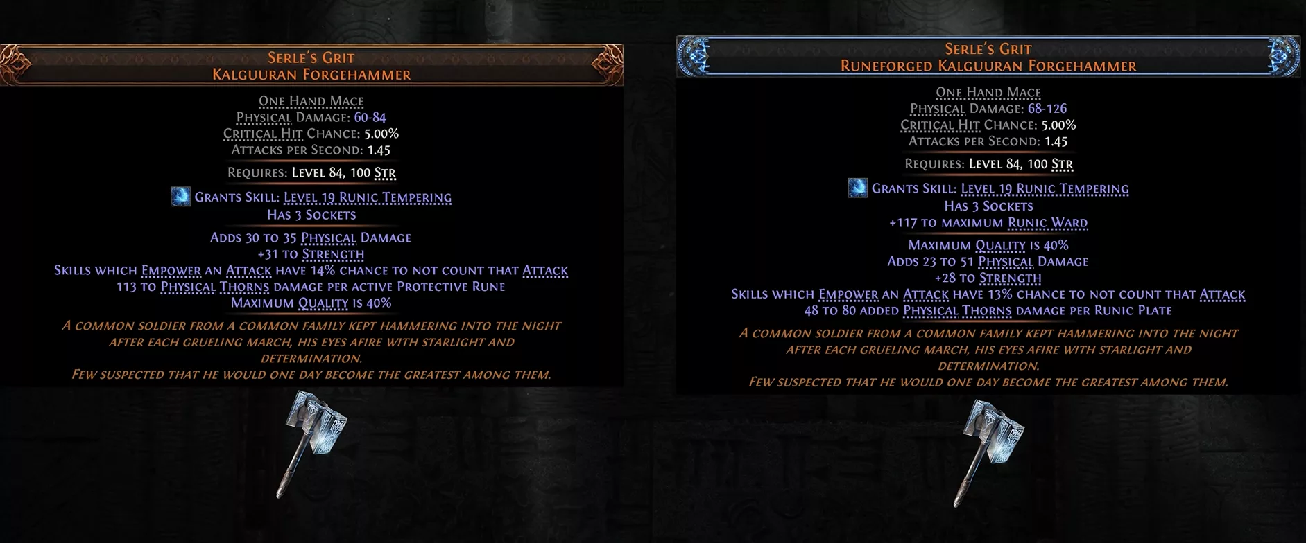 Reforging Kalguuran uniques — example with Slit and its different possible outcomes
