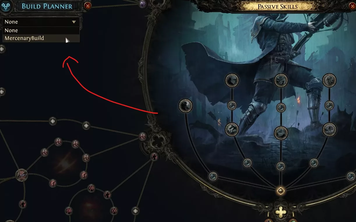 In-game Build Guide System: full display of passives, ascendancy, gems and items