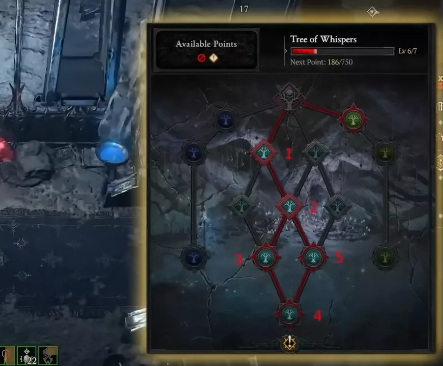 Configuration de l'arbre des Murmures - War Plan Diablo 4