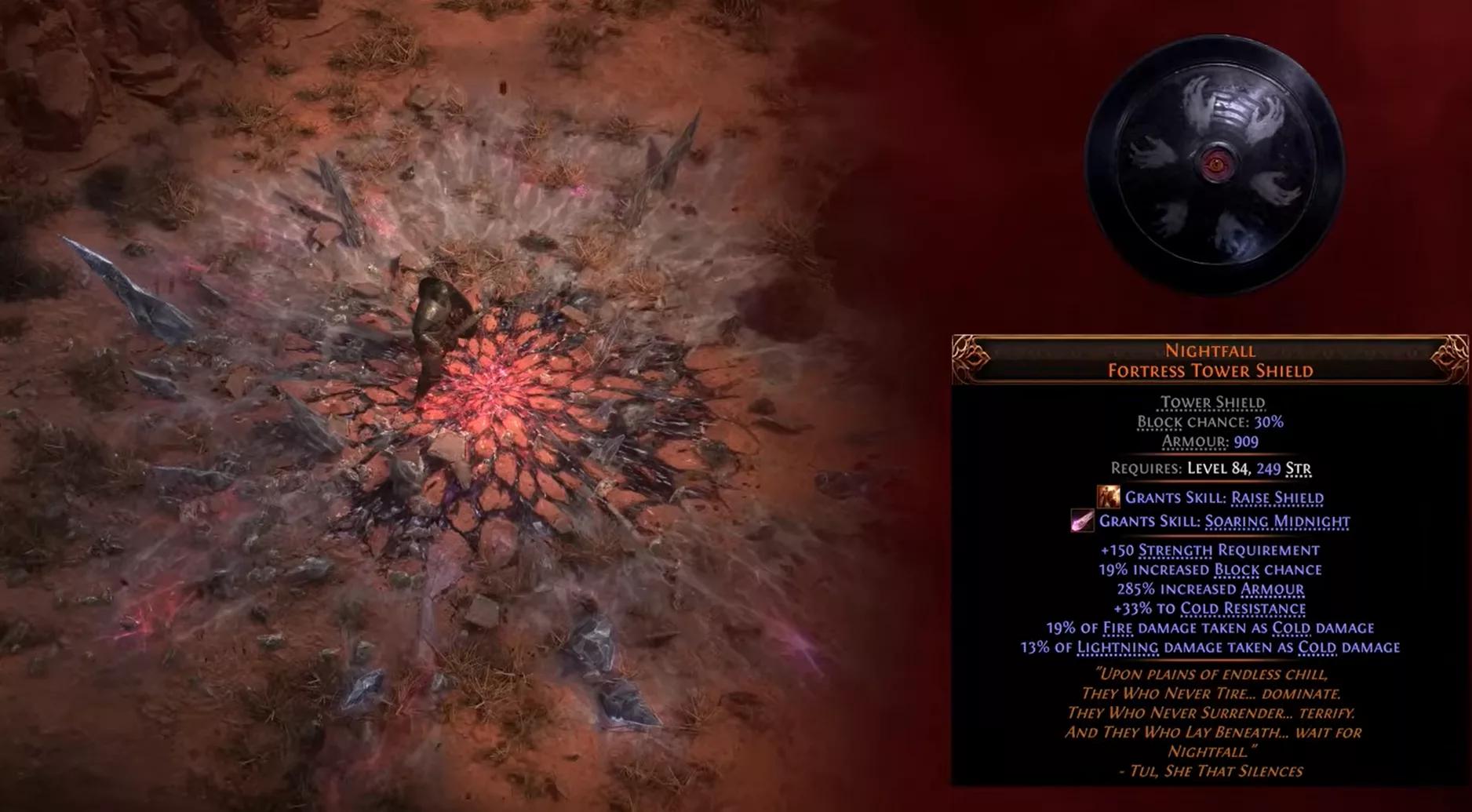 Nightfall, Tul's shield — Path of Exile 2