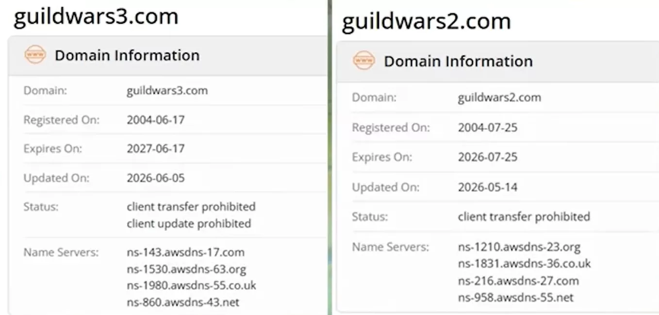 Mise à jour du domaine guildwars3.com