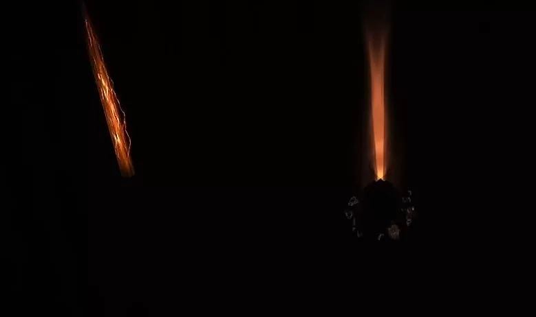 Faisceaux lumineux dans l'obscurité de l'Atlas