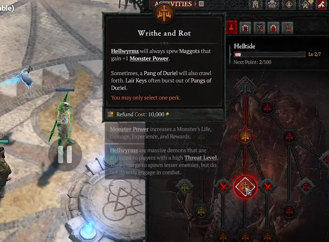 Accumuler l'XP des points de talent Helltide
