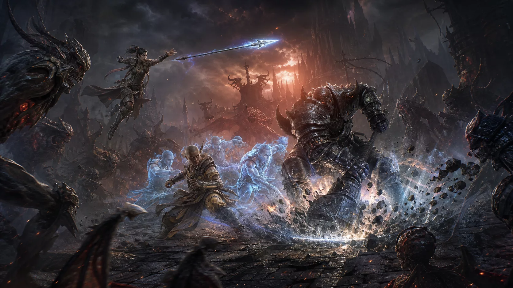 Différentes classes de Path of Exile 2 en action