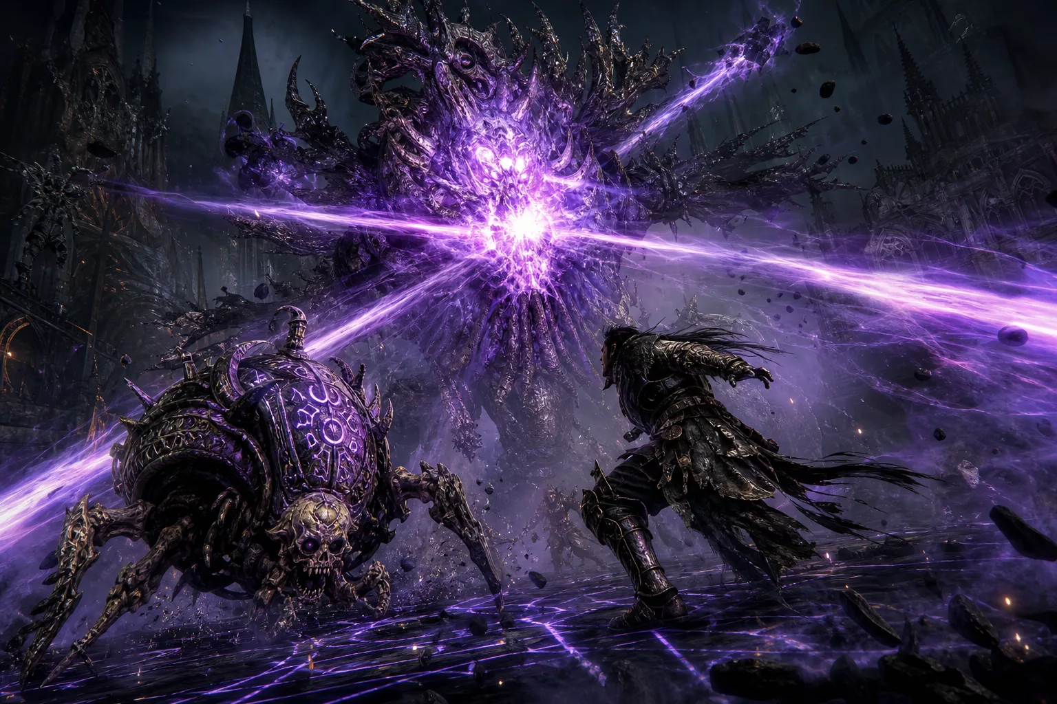 Monstre de Brèche déchaînant un rayon de chaos dans Path of Exile 2